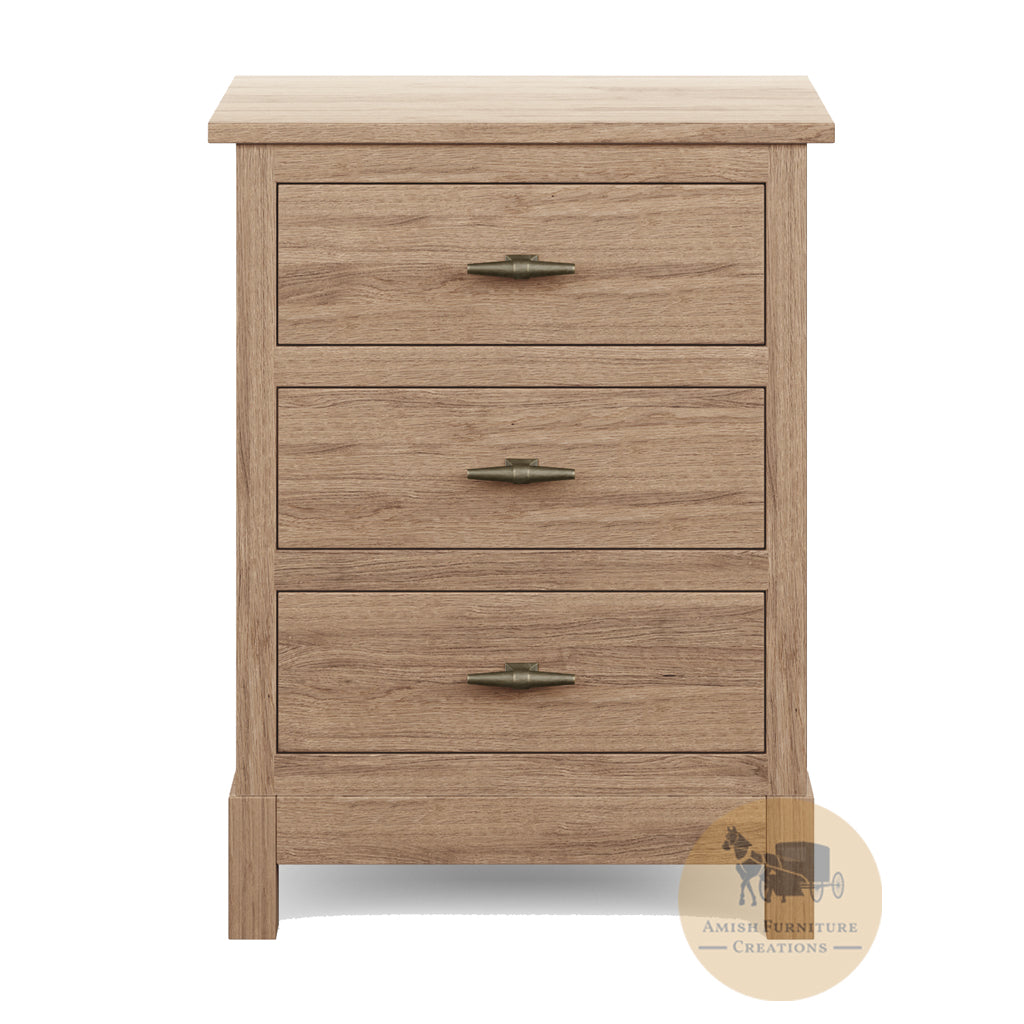 Platte River 3 Drawer Nightstand | Amish Furniture Creations ™