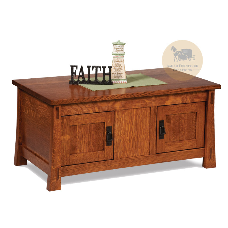 Modesto Enclosed Coffee Table with 2 doors | Amish Furniture Creations ™