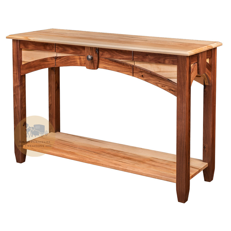 Kensing Sofa Table in 2 different woods | Amish Furniture Creations ™
