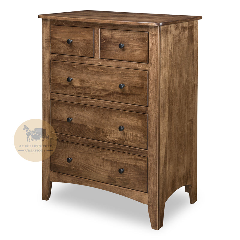 dresser short Amish made Carlston 5 Drawer Short Chest