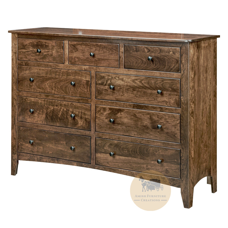 Amish made Carlston 9 Drawer Dresser | Amish Furniture Creations Amish made Carlston 9 Drawer Dresser | Amish Furniture Creations