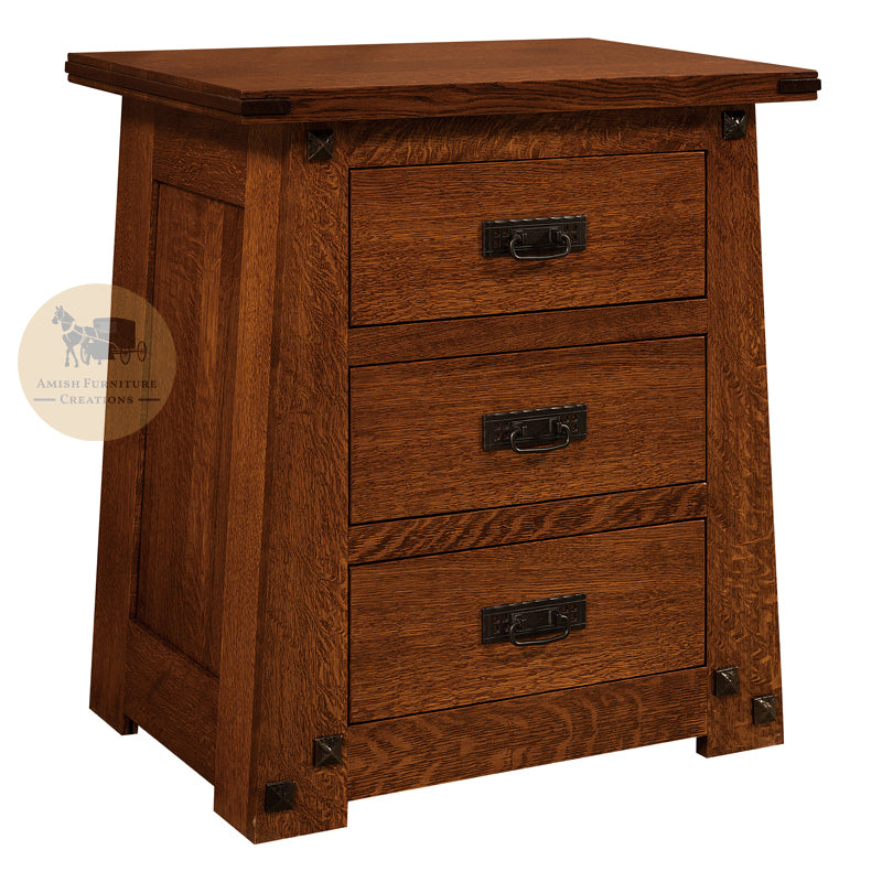Encada 3 Drawer Nightstand | Amish Furniture Creations ™