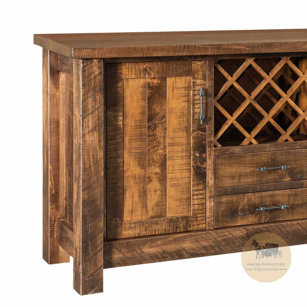 TL-460 Houston 68" Wine Server door detail | Amish Furniture Creations ™