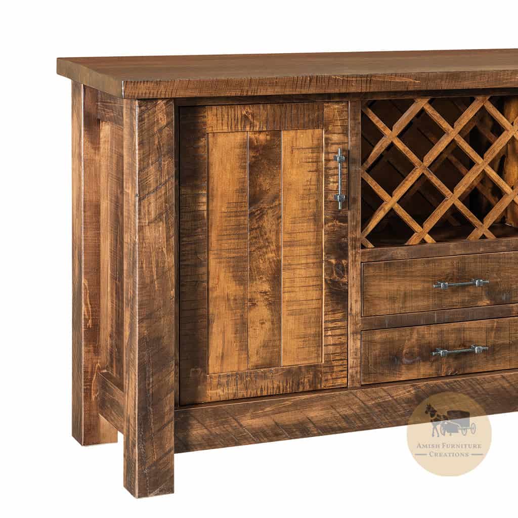 TL-460 Houston 68" Wine Server door detail | Amish Furniture Creations ™