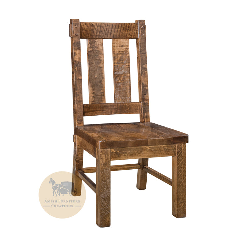 Houston Side Chair in Solid Rough Sawn Brown Maple | Amish Furniture Creations ™