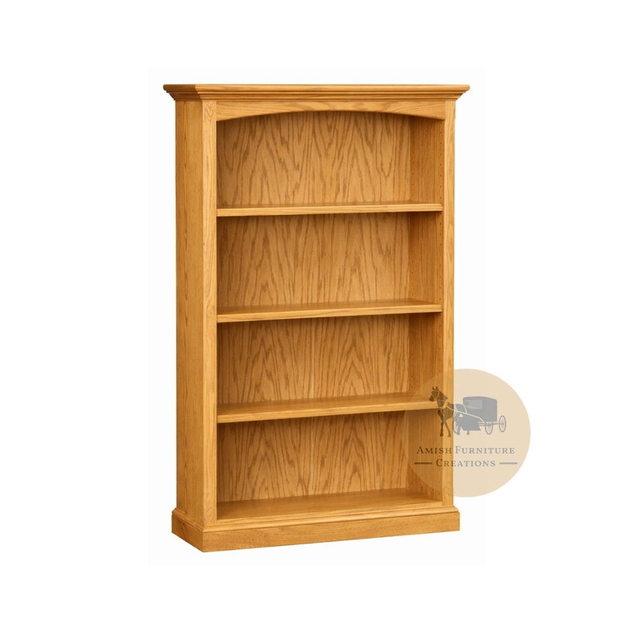 ES Traditional Oak Bookcase 48 inches high with 3 adjustable shelves | Amish Furniture 