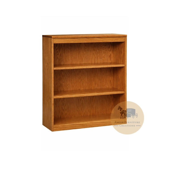 LA plain Estrella stye Oak Bookcase 36" high with 2 adjustable shelves | Amish Furniture Creations™