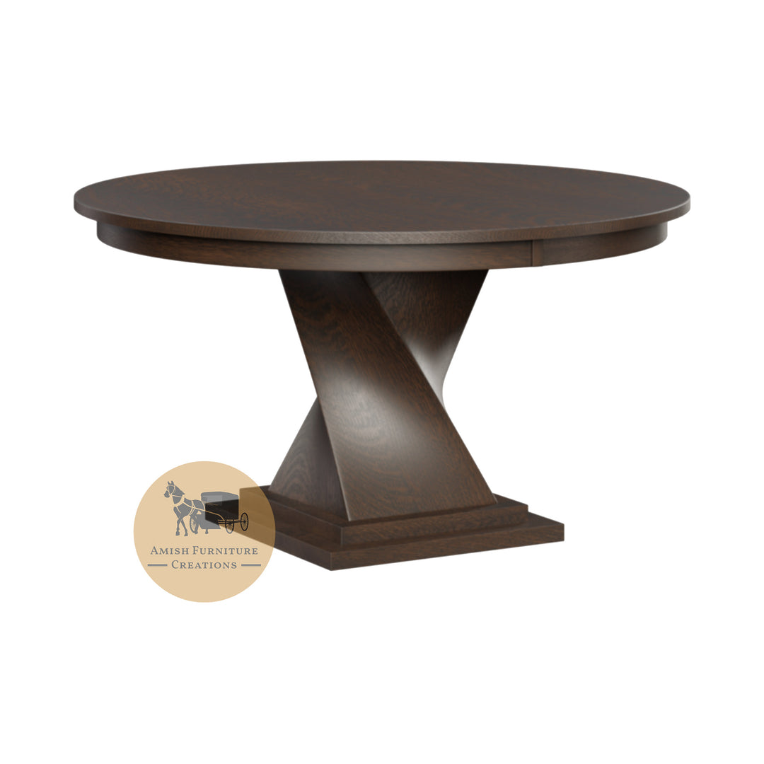 Lake Tahoe Twisty Pedestal Table | Amish Furniture Creations ™