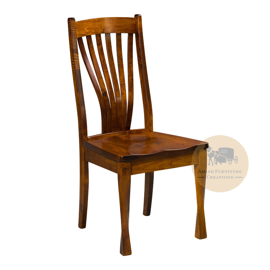 Amish made Lexington Side Chair in Solid Brown Maple | Amish Furniture Creations ™