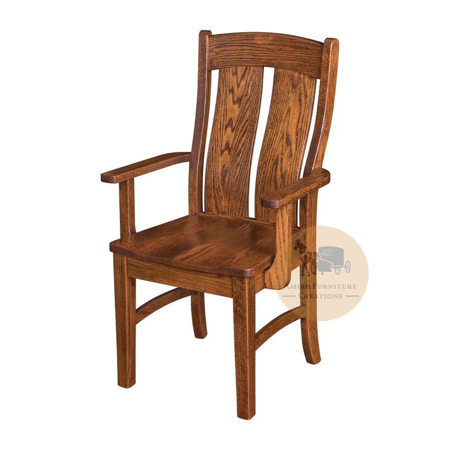 Amish made Mankato Arm Chair in Solid Oak | Amish Furniture Creations ™