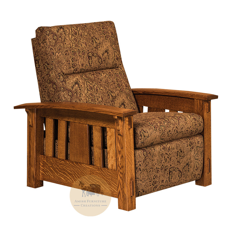 Amish made McCoy Mission Recliner Chair - Quarter Sawn White Oak - Amish Furniture Creations ™
