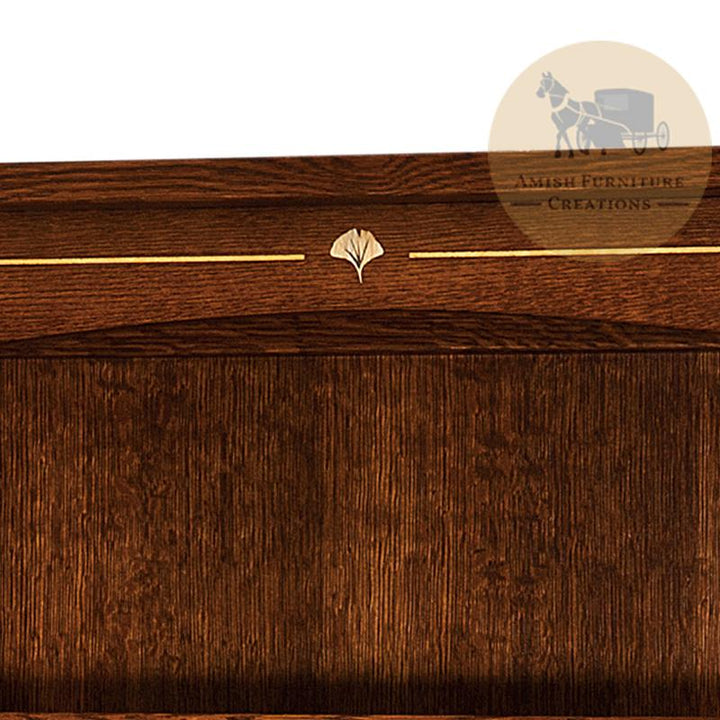 Mission Mesa Bookcase 72" h inlay detail | Amish Furniture Creations ™