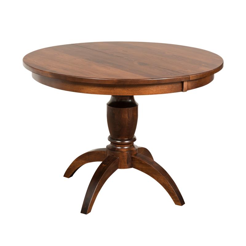 Amish made Edmonton Pedestal Table in Solid Brown Maple | Amish Furniture Creations ™