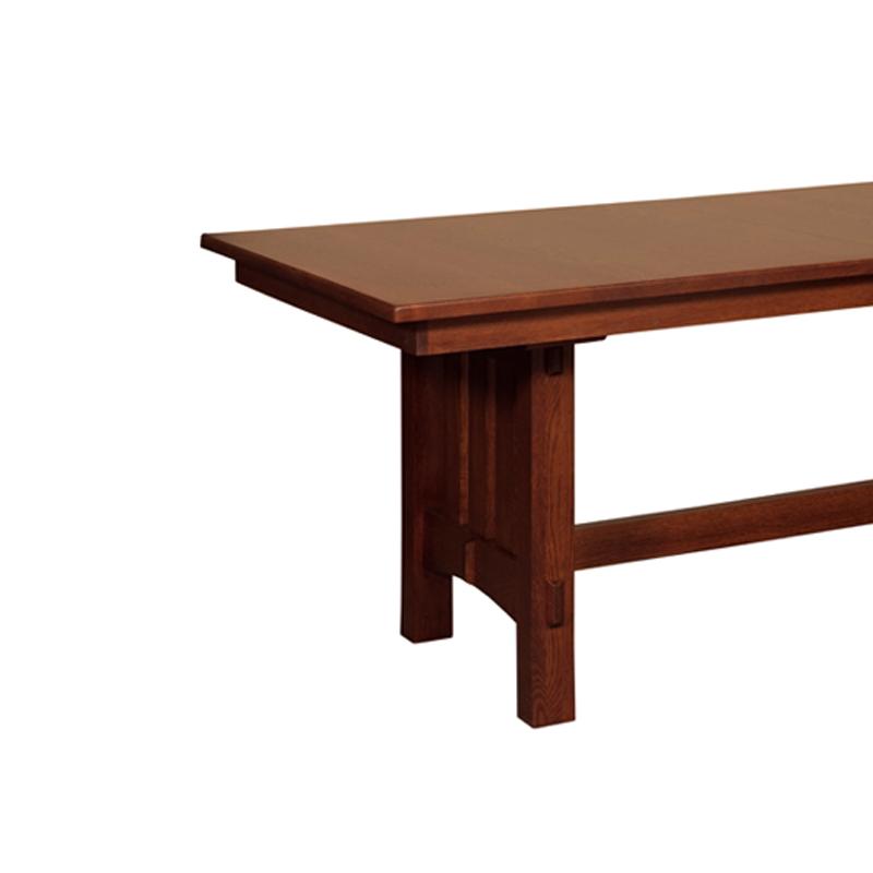 Amish made Mission Goshen Trestle Table in Solid Quartersawn Oak | Amish Furniture Creations ™