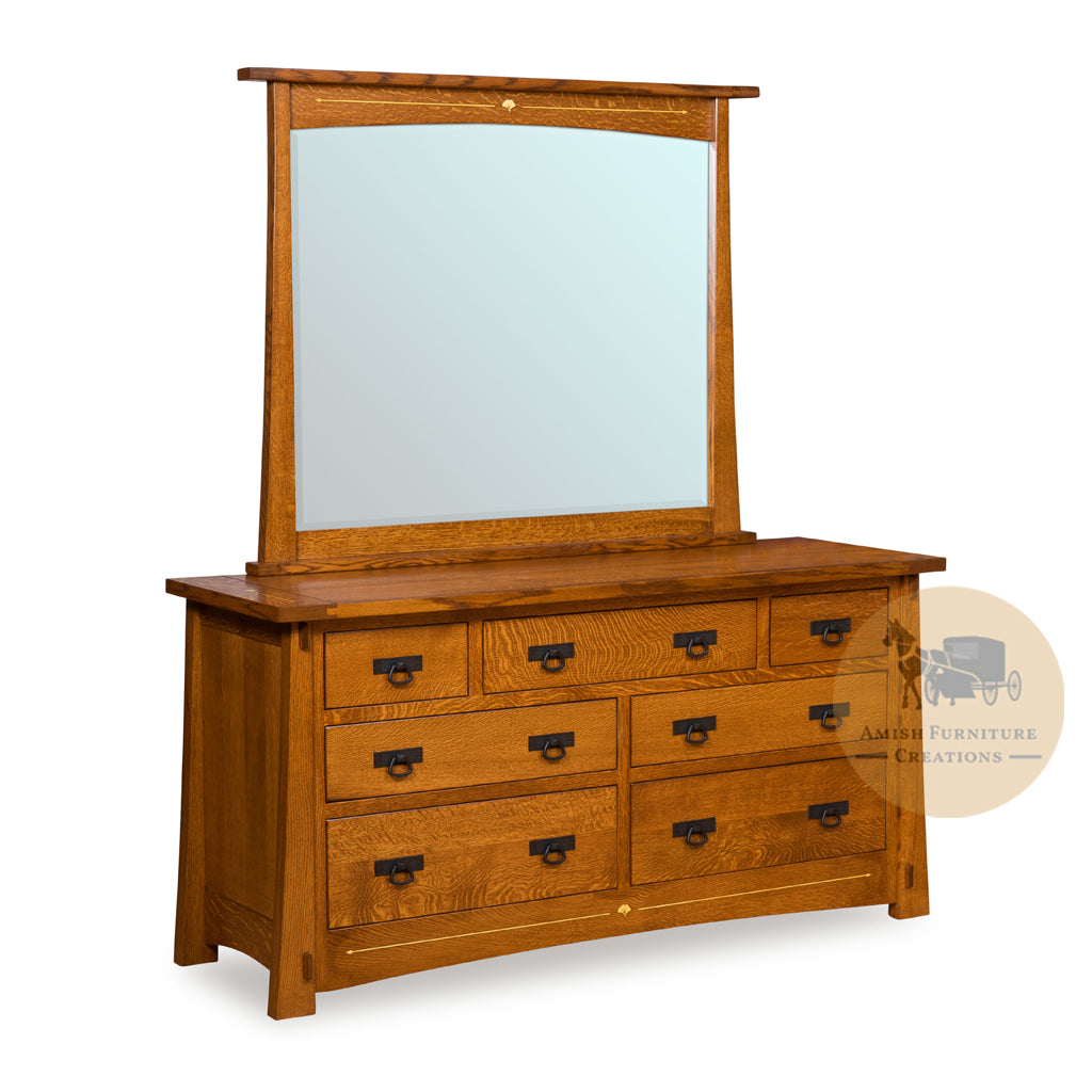 Castlebrook 7 Drawer Dresser and Mirror | Amish Furniture Creations ™