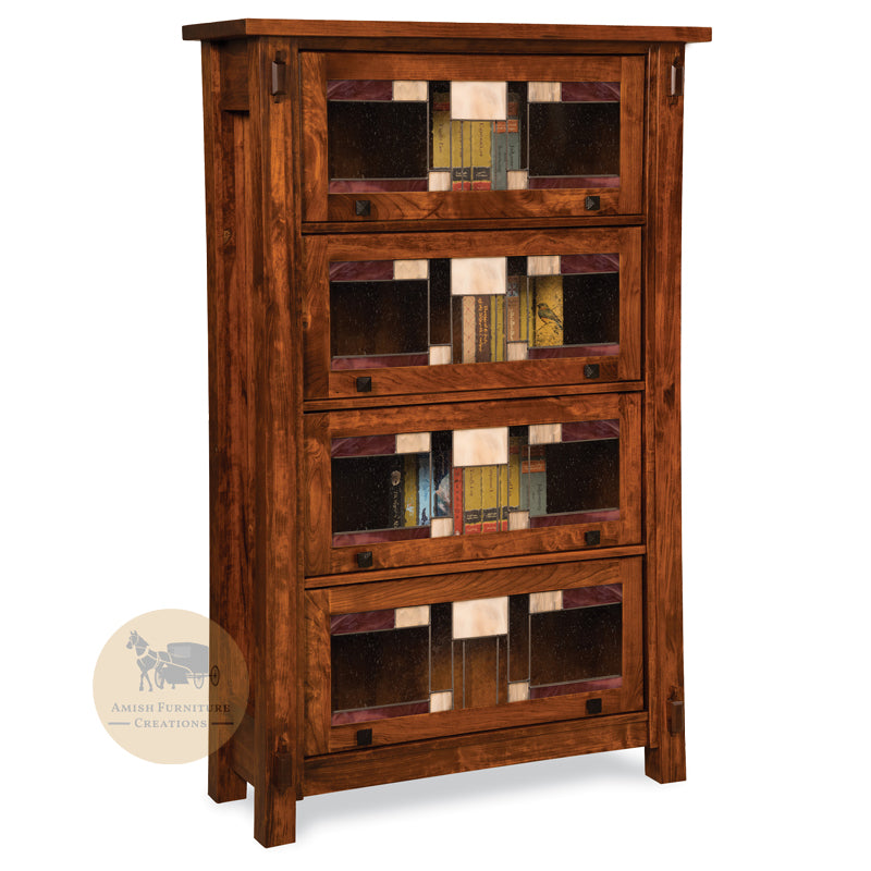 Craftsman Barrister Bookcase with 4 doors | Amish Furniture Creations ™