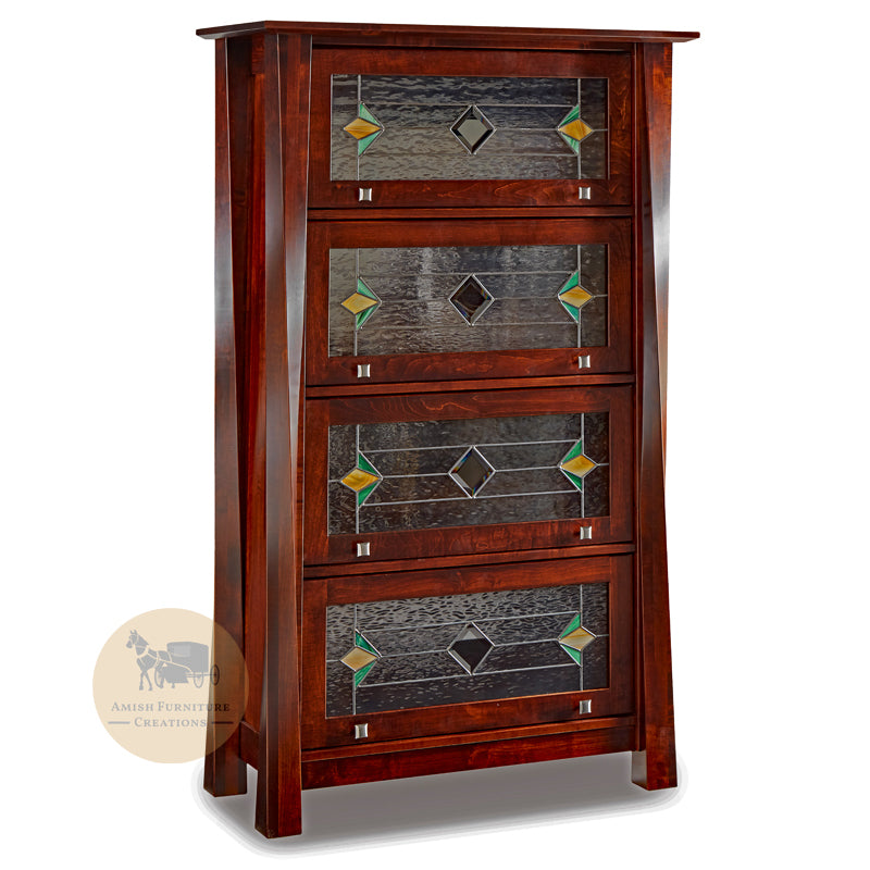 Lexington Arc Barrister Bookcase with 4 doors | Amish Furniture Creations ™