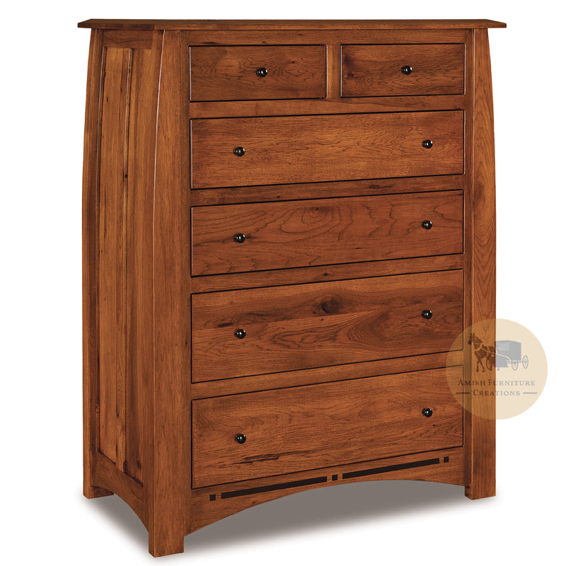 Boulder Creek Rustic Hickory 6 Drawer Chest | Amish Furniture Creations ™