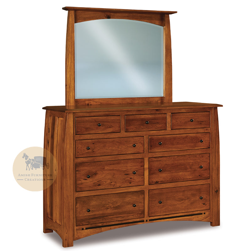 Boulder Creek 9 Drawer Dresser with Mirror | Amish Furniture Creations ™