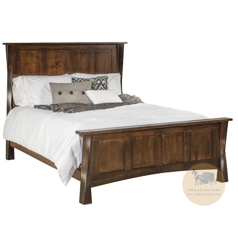 Amish made Lexington Panel Bed - Queen size - Oak For Less® Furniture | Amish Furniture Creations ™