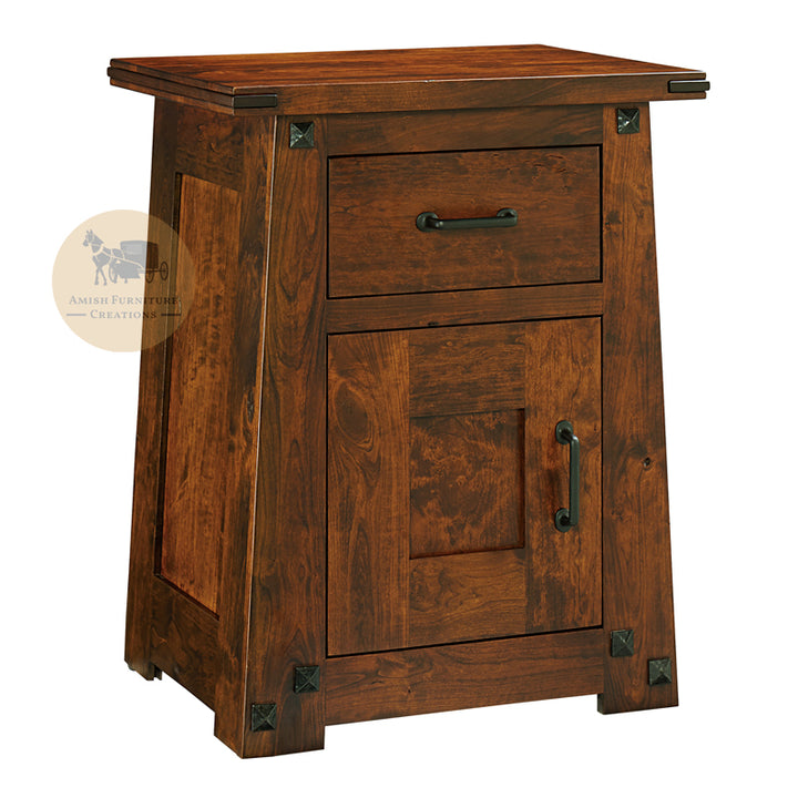 Encada 1 Door 1 Drawer Nightstand | Amish Furniture Creations ™