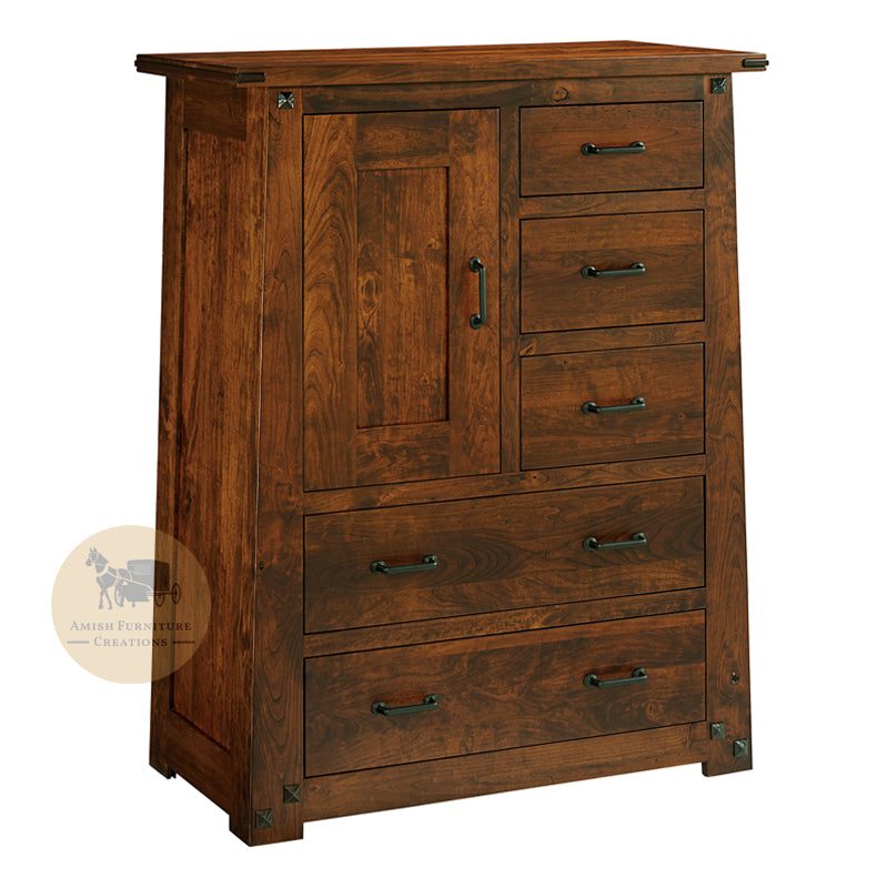 El Paso 1 Door 5 Drawer Chest | Amish Furniture Creations ™