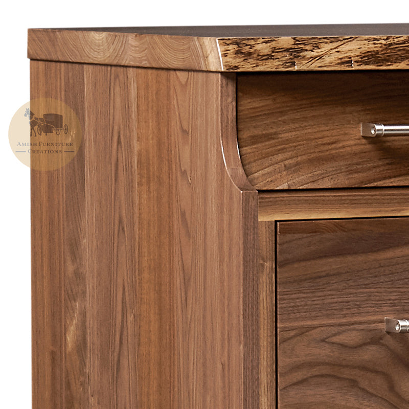 Winchester Live Edge 5 Drawer Chest Detail | Amish Furniture Creations ™