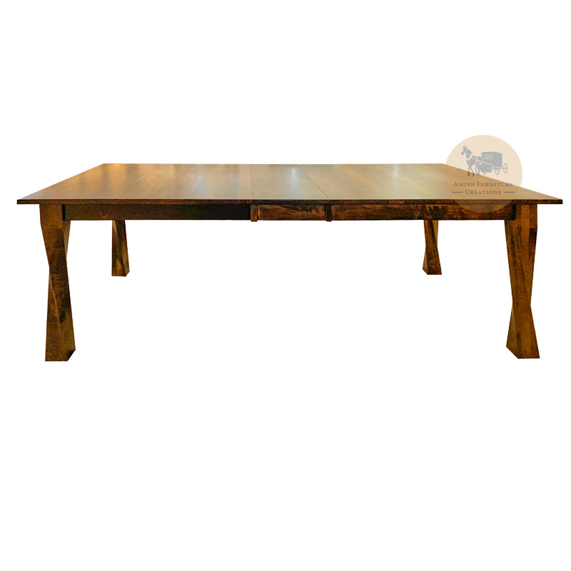 Lake Tahoe Twisty Leg Table in Solid Brown Maple | Amish Furniture Creations ™